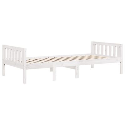 vidaXL Letto per Bambini senza Materasso Bianco 75x190cm Massello Pino