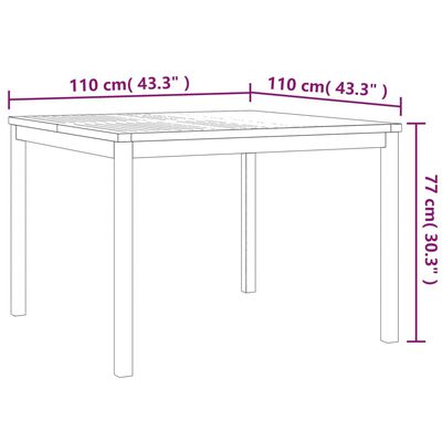 vidaXL Set da Pranzo per Giardino 3 pz in Legno Massello di Teak