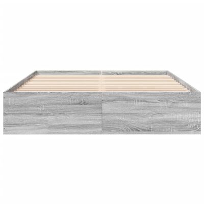 vidaXL Giroletto Grigio Sonoma 160x200 cm in Legno Multistrato