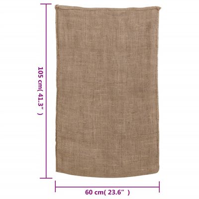 vidaXL Sacchi di Iuta 5pz 60x105 cm 100% Iuta 220 gsm