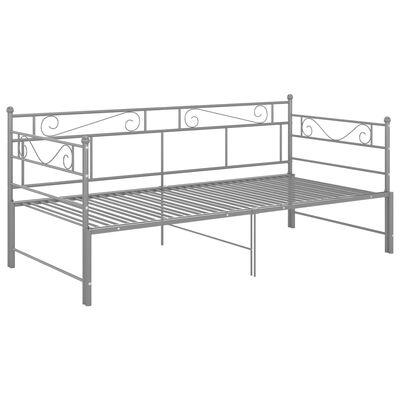 vidaXL Telaio Divano Letto Estraibile Grigio in Metallo 90x200 cm