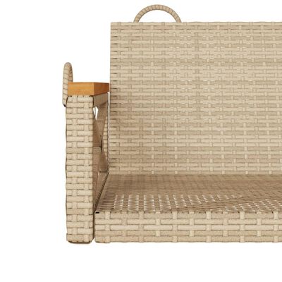 vidaXL Panchina a Dondolo Beige 63x62x40 cm in Polyrattan