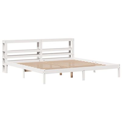 vidaXL Letto senza Materasso Bianco 180x200 cm Legno Massello di Pino