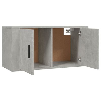 vidaXL Mobili Porta TV a Parete 2 pz Grigio Cemento 80x34,5x40 cm