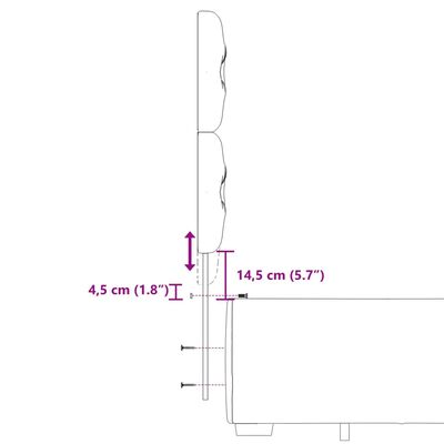 vidaXL Giroletto a Molle con Materasso Blu 120x190 cm in Velluto