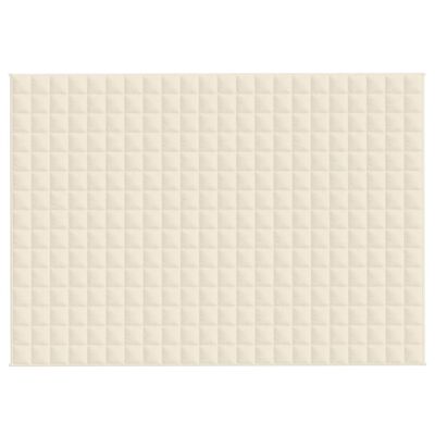 vidaXL Coperta Ponderata Crema Chiaro 155x220 cm 7 kg Tessuto