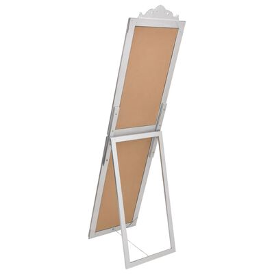 vidaXL Specchio Autoportante Argento 40x160 cm