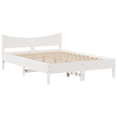 vidaXL Giroletto con Cassetti Bianco 160x200 cm Legno Massello di Pino