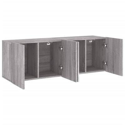 vidaXL Mobili TV a Parete 2pz Grigio Sonoma 60x30x41 cm