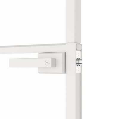 vidaXL Porta Interna Bianca 93x201,5cm Vetro Temperato Alluminio Slim