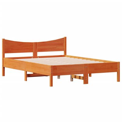 vidaXL Letto senza Materasso Marrone Cera 120x190 cm in Legno di Pino