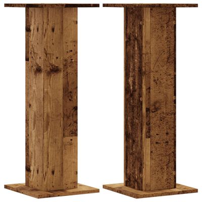 vidaXL Supporti per Piante 2 pz Legno Vecchio 30x30x80 cm Truciolato