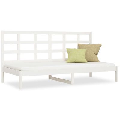 vidaXL Dormeuse senza Materasso Bianca 90x200 cm Legno Massello Pino