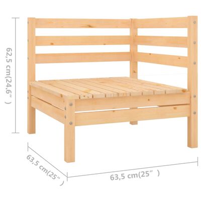 vidaXL Set Salotto da Giardino 9 pz in Legno Massello di Pino