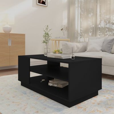 vidaXL Tavolino da Salotto Nero 102x55x43 cm in Truciolato