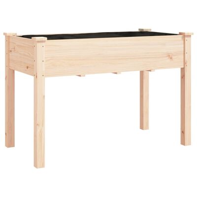 vidaXL Fioriera con Fodera 118x59x76 cm Legno Massello di Abete