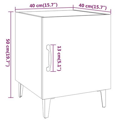 vidaXL Comodini 2 pz Grigio Sonoma in Legno Multistrato