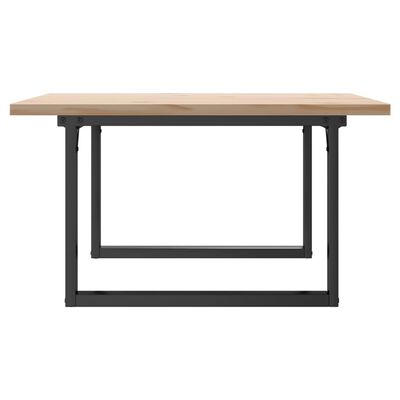 vidaXL Tavolino Salotto Telaio a O 90x90x45,5 cm Legno Pino e Acciaio