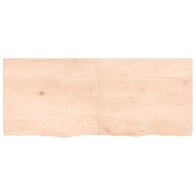 vidaXL Ripiano a Parete 120x50x(2-4) cm Massello Rovere Non Trattato