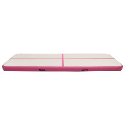 vidaXL Tappetino Ginnastica Gonfiabile con Pompa 300x100x20cm PVC Rosa