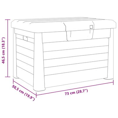 vidaXL Contenitore Cuscini Antracite 73x50,5x46,5 cm in Polipropilene