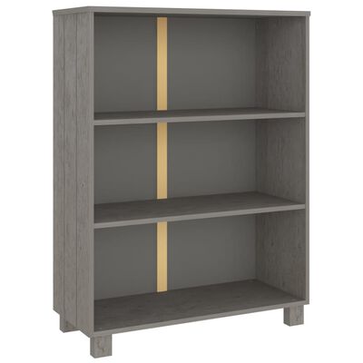 vidaXL Libreria HAMAR Grigio Chiaro 85x35x112cm Legno Massello di Pino