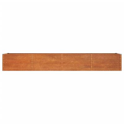 vidaXL Letto Rialzato da Giardino Ruggine 320x80x45 cm Acciaio Corten