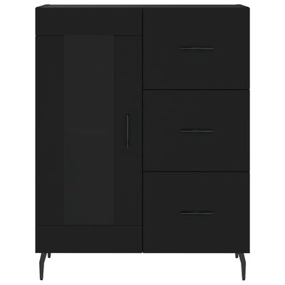 vidaXL Credenza Nera 69,5x34x90 cm in Legno Multistrato