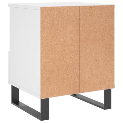 vidaXL Comodini 2pz Bianchi 40x35x50 cm in Legno Multistrato