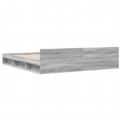 vidaXL Giroletto Cassetti Grigio Sonoma 180x200 cm Legno Multistrato