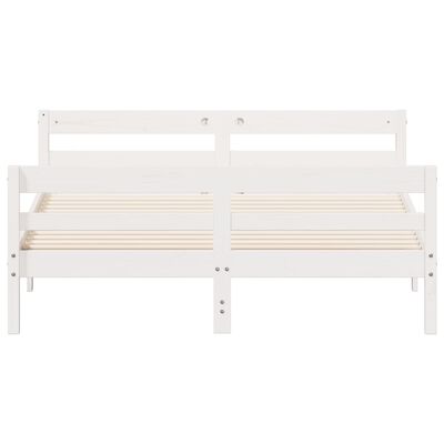 vidaXL Letto senza Materasso Bianco 140x200 cm Legno Massello di Pino