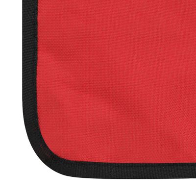 Lettini Campeggio 2pz 180x60x19cm Tessuto Oxford Acciaio Rosso