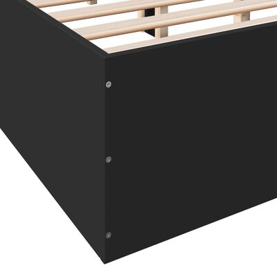 vidaXL Giroletto Nero 135x190 cm in Legno Multistrato