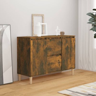 vidaXL Credenza Rovere Fumo 101x35x70 cm in Legno Multistrato