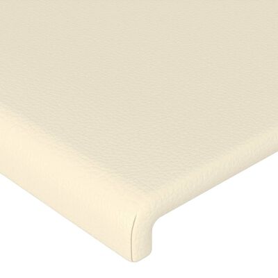 vidaXL Testiera a LED Crema 100x5x118/128 cm in Similpelle