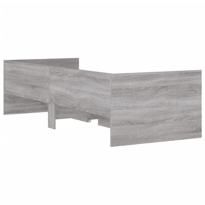 vidaXL Giroletto con Cassetti Grigio Sonoma 90x200 cm