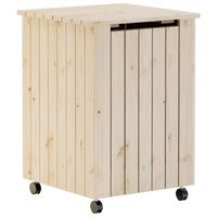 vidaXL Cesta Biancheria con Ruote RANA 45x45x64 cm Legno Massello Pino