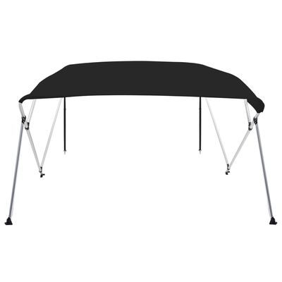 vidaXL Bimini di Prua con Tendalino 4 Archi Nero 243x210x137 cm