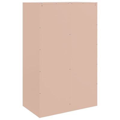 vidaXL Credenza Rosa 67x39x107 cm in Acciaio