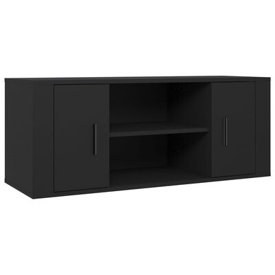 vidaXL Mobile Porta TV Nero 100x35x40 cm in Legno Multistrato