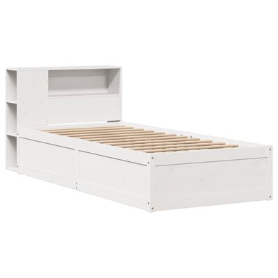 vidaXL Giroletto senza Materasso Bianco 100x200 cm Legno Massello Pino