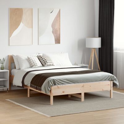 vidaXL Letto senza Materasso 120x190 cm in Legno Massello di Pino