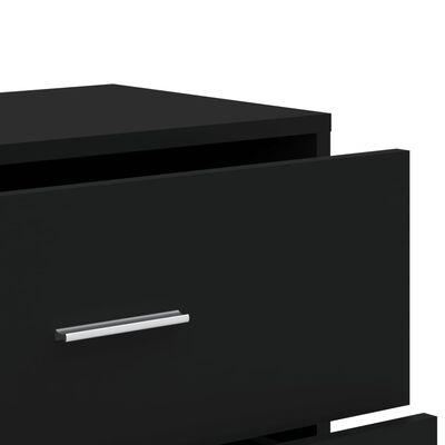 vidaXL Credenza Nera 60x31x84 cm in Legno Multistrato