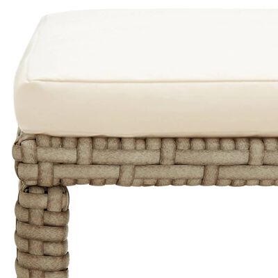 vidaXL Sgabelli da Giardino 4 pz con Cuscini in Polyrattan Beige