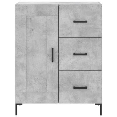 vidaXL Credenza Grigio Cemento 69,5x34x90 cm in Legno Multistrato