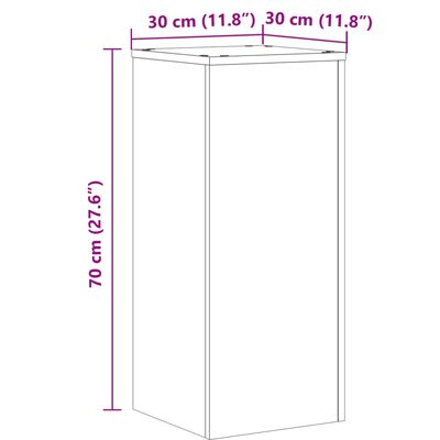 vidaXL Supporti per Piante 2 pz Legno 30x30x70 cm Legno Multistrato