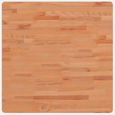 vidaXL Piano per Tavolo 70x70x2,5 cm Quadrato Legno Massello di Faggio