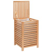 vidaXL Cesto del Bucato 45x45x65 cm Legno Massello di Noce