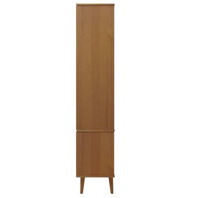 vidaXL Vetrina MOLDE Marrone 90x35x175 cm in Legno Massello di Pino