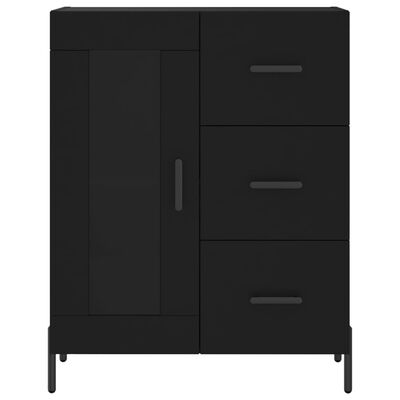 vidaXL Credenza Nera 69,5x34x90 cm in Legno Multistrato